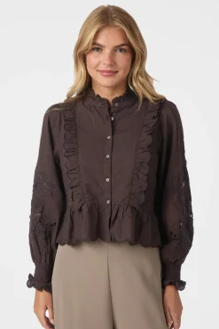Outlet Neo Noir Petrine Embroidery Blouse 161136 676