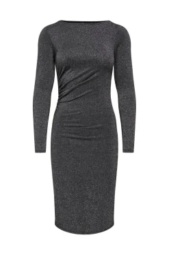 Sale Only Pgjosie L/S Glitter Dress 5040953 Black Silver Lurex