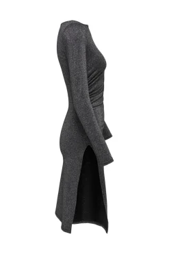 Sale Only Pgjosie L/S Glitter Dress 5040953 Black Silver Lurex