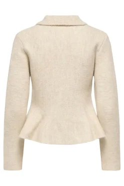 Best Only Pgrachel L/S Peplum Cardigan Knt 5058826 Peyote Melange