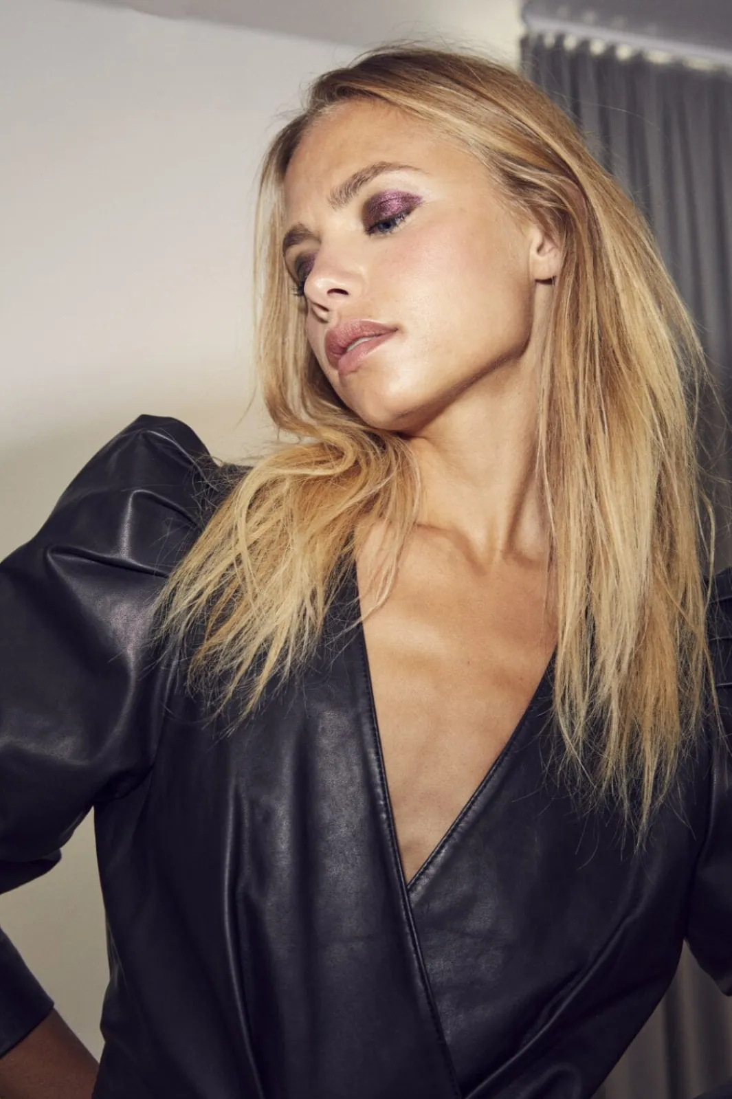 Hot Co´Couture Phoebecc Drape Puff Blouse 96 Black