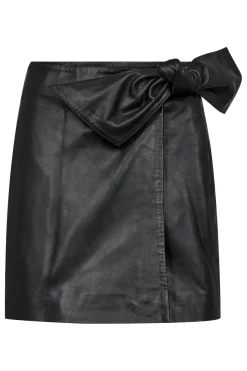 Co´Couture Phoebecc Leather Bow Skirt 34165 96 Black