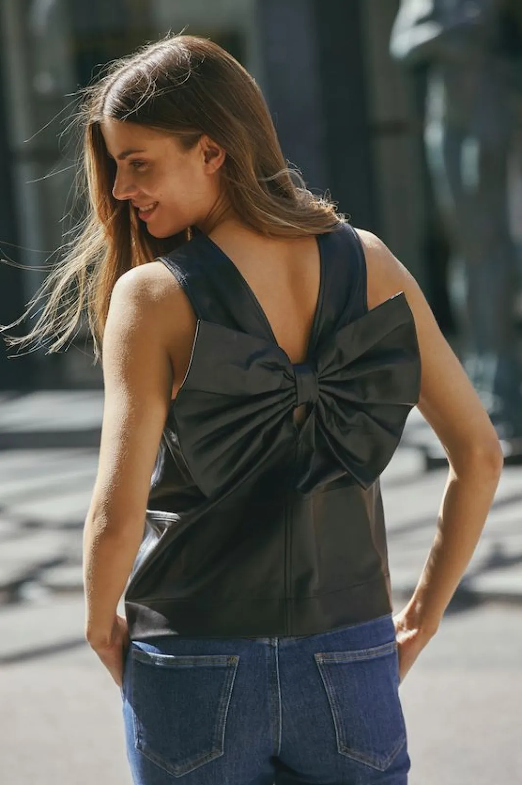 Outlet Co´Couture Phoebecc Leather Bow V-Top 35884 96