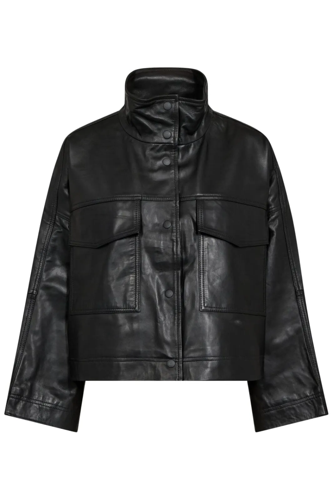 Best Co´Couture Phoebecc Leather Box Jacket 30260 96 Black