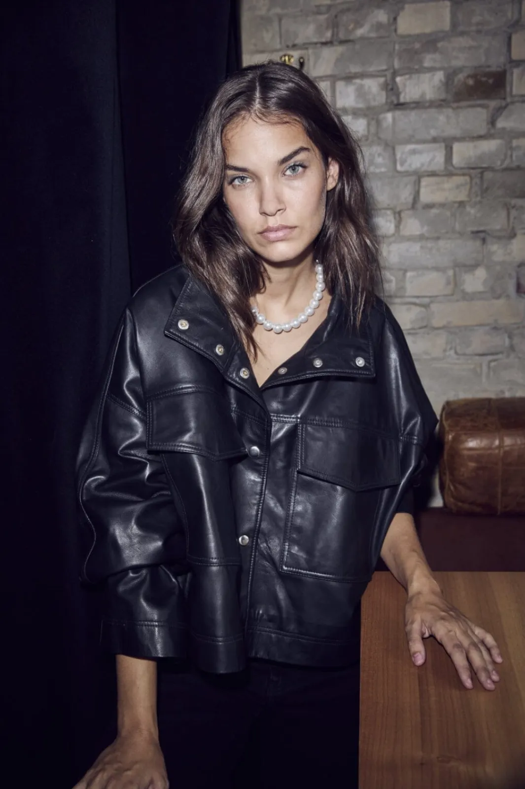 Best Co´Couture Phoebecc Leather Box Jacket 30260 96 Black