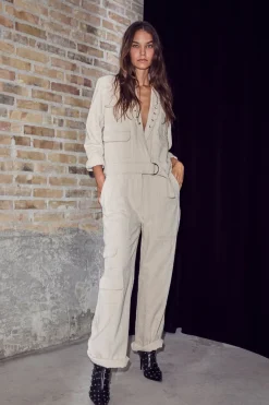 Outlet Haute L'Amitié Pielle Structure Boiler Suit HL10483 Pearl