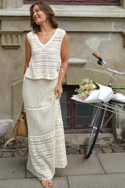 Online Neo Noir Pillina Crochet Knit Skirt 165220 122
