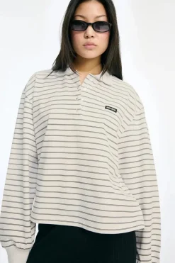 Best Rotate Pique Longsleeve Polo 115641858 Egret Comb.