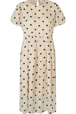 New Lollys Laundry Pisall Midi Dress Ss25132-3014 02 Creme