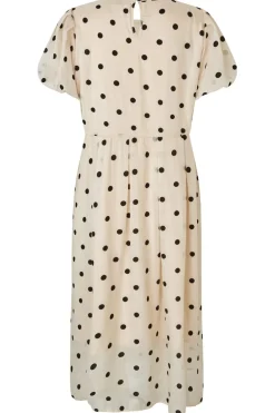 New Lollys Laundry Pisall Midi Dress Ss25132-3014 02 Creme