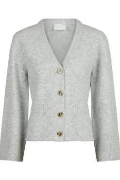 New Neo Noir Pixie Knit Cardigan Light Grey Melange