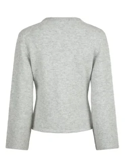 New Neo Noir Pixie Knit Cardigan Light Grey Melange