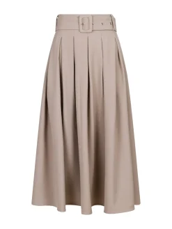 Valentin Studio Pleated Skirt Sand