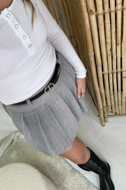 Online A-bee Pleated Skirt CAMILLE Grey