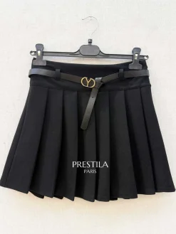 Best A-bee Pleated Skirt CAMILLE Black