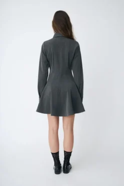 Outlet Cras Polo Dress C584 9003 Grey Melange