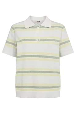 Clearance A-View Polo Stripe Knit Blouse AV5060 200