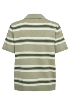 Discount A-View Polo Stripe Knit Blouse AV5060 859