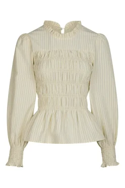 Best Neo Noir Possa Crepe Stripe Blouse 166413 191