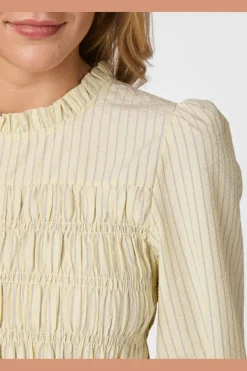 Best Neo Noir Possa Crepe Stripe Blouse 166413 191
