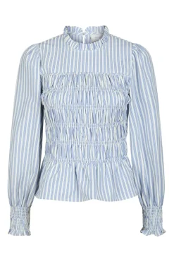 Outlet Neo Noir Possa Stripe Smock Blouse 164667 145