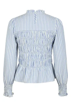 Outlet Neo Noir Possa Stripe Smock Blouse 164667 145