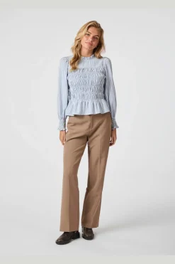 Outlet Neo Noir Possa Stripe Smock Blouse 164667 145