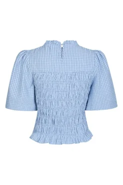 Hot Neo Noir Possini Check Smock Blouse 164800 145
