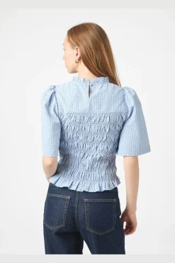 Hot Neo Noir Possini Check Smock Blouse 164800 145