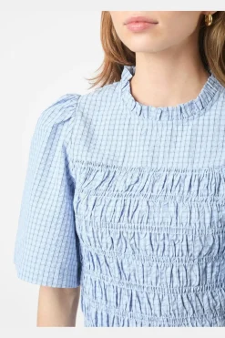 Hot Neo Noir Possini Check Smock Blouse 164800 145