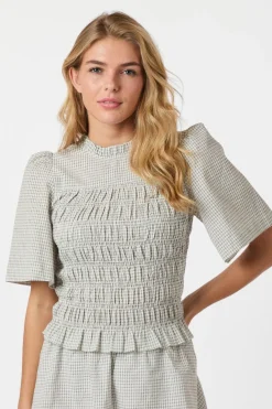 Best Neo Noir Possini Small Check Blouse 165420 122
