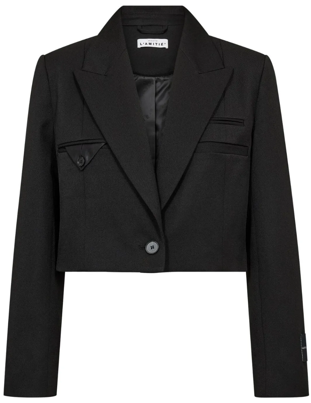 New Haute L'Amitié Premiere Crop Strap Blazer HL10475 Black