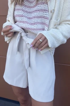 Clearance Valentin Studio Pretty Shorts Off White