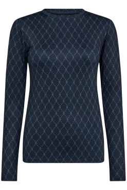 Sale Hype The Detail Printed Blouse 42 Navy