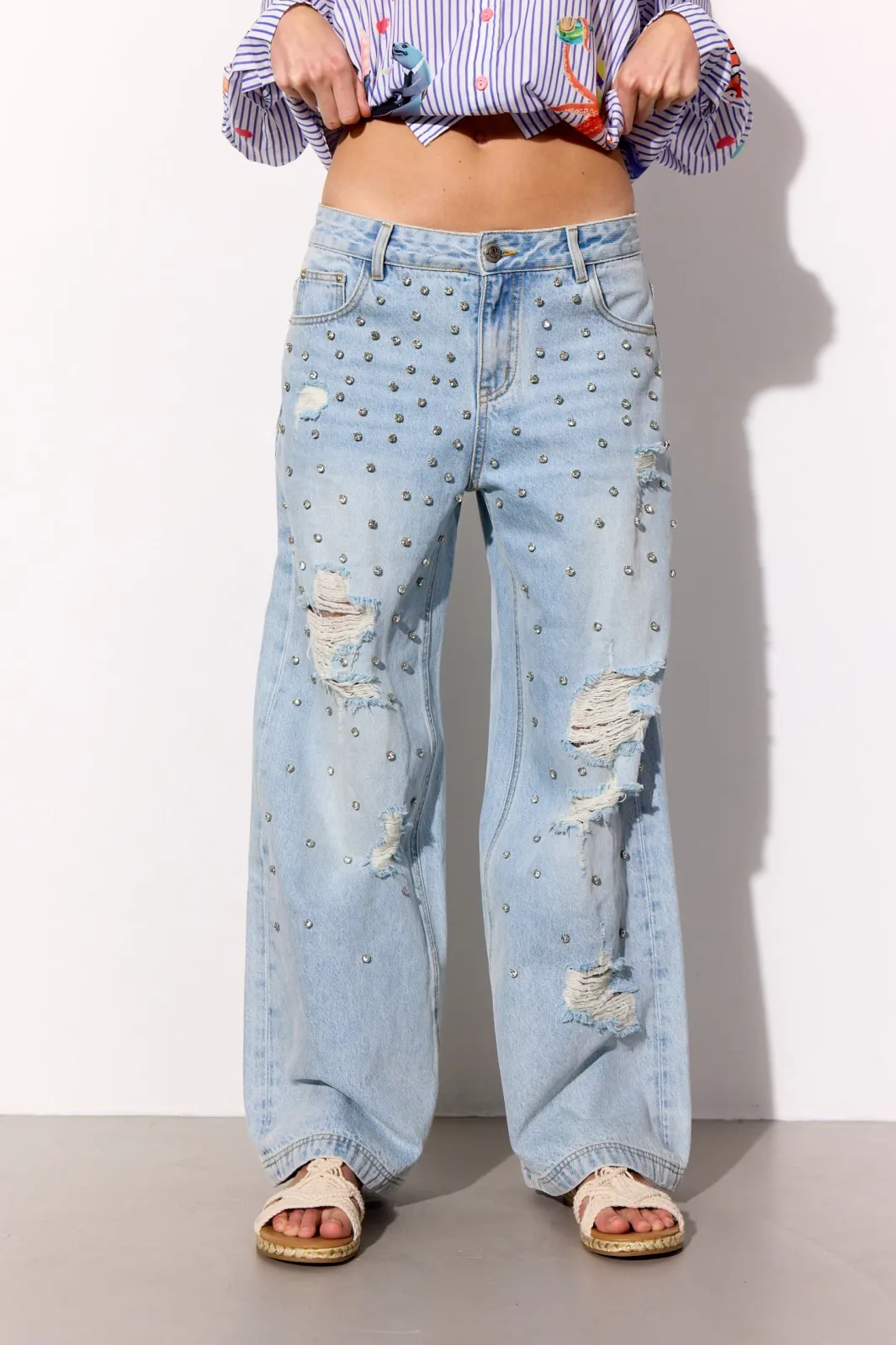 Sale Hunkøn Priya Gem Jeans 26092 Light Denim