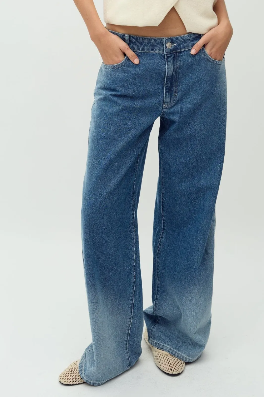 Best MbyM Pyras-M 61949726 S43 Fading Denim Wash