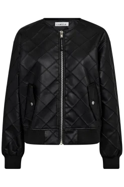 Haute L'Amitié Quilt Pu Bomber HL10262 Black
