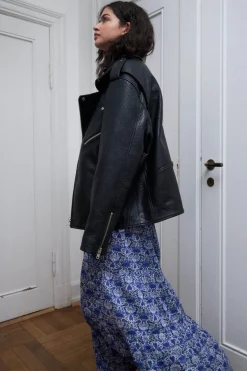 Discount Lollys Laundry Rayll Leather Jacket Os90042-6001 99 Black