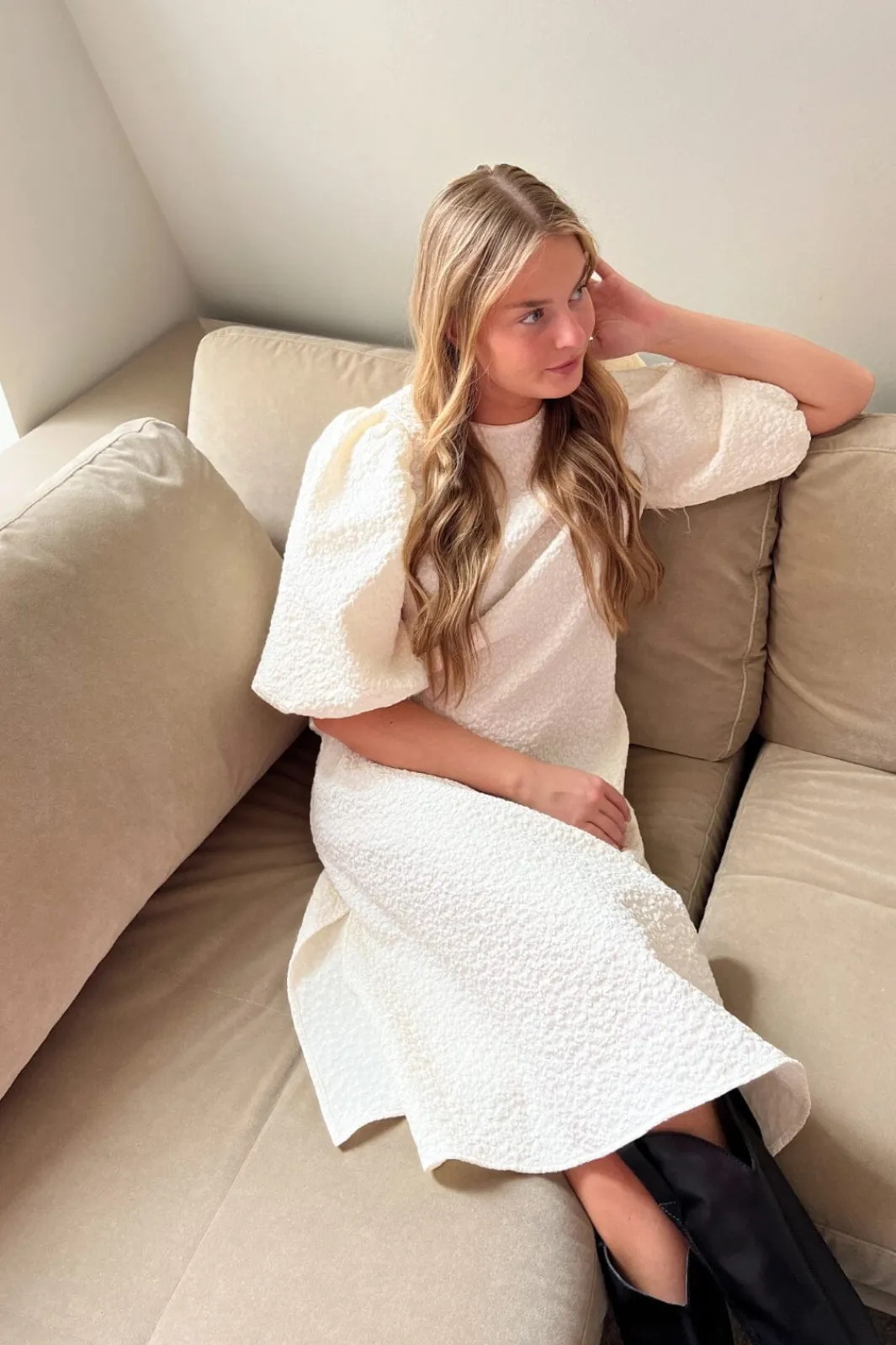 Clearance Noella Reno Pastis Long Dress Cream