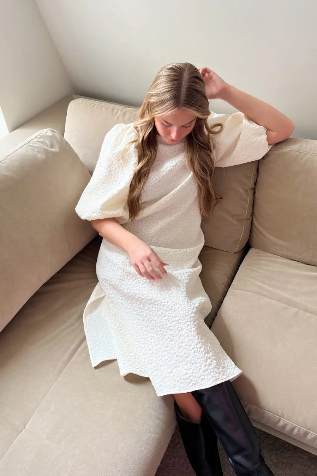 Clearance Noella Reno Pastis Long Dress Cream