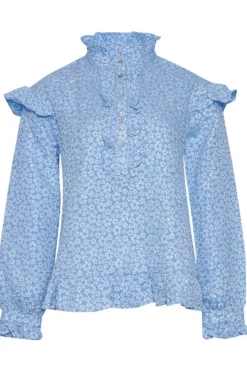 Noella Reno Ruby Ruffle Blouse Light Blue