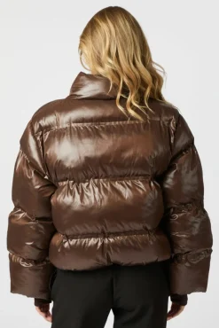 New Neo Noir Rhea Shiny Puffer Jacket 165094 676