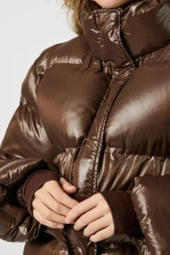 New Neo Noir Rhea Shiny Puffer Jacket 165094 676