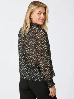 Hot Neo Noir Rhia Secret Flower Blouse Black