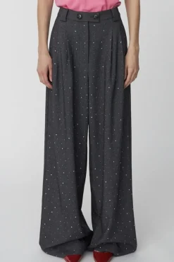 Discount Stella Nova Rhinestone Suiting Pants 920 Mélange Grey