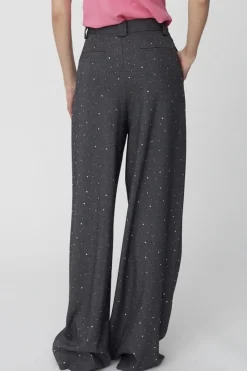 Discount Stella Nova Rhinestone Suiting Pants 920 Mélange Grey