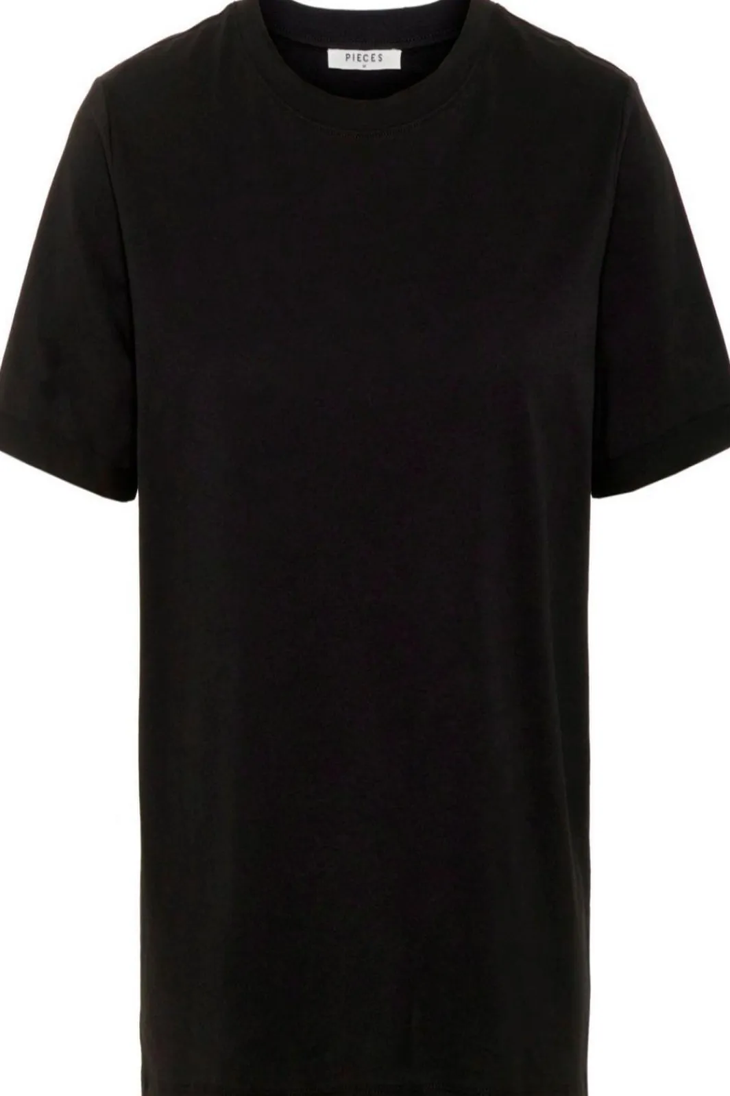 New Pieces Ria SS Fold Up Tee Black