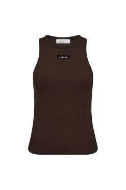 Outlet Haute L'Amitié Rib Badge Tank HL10011 Mocca