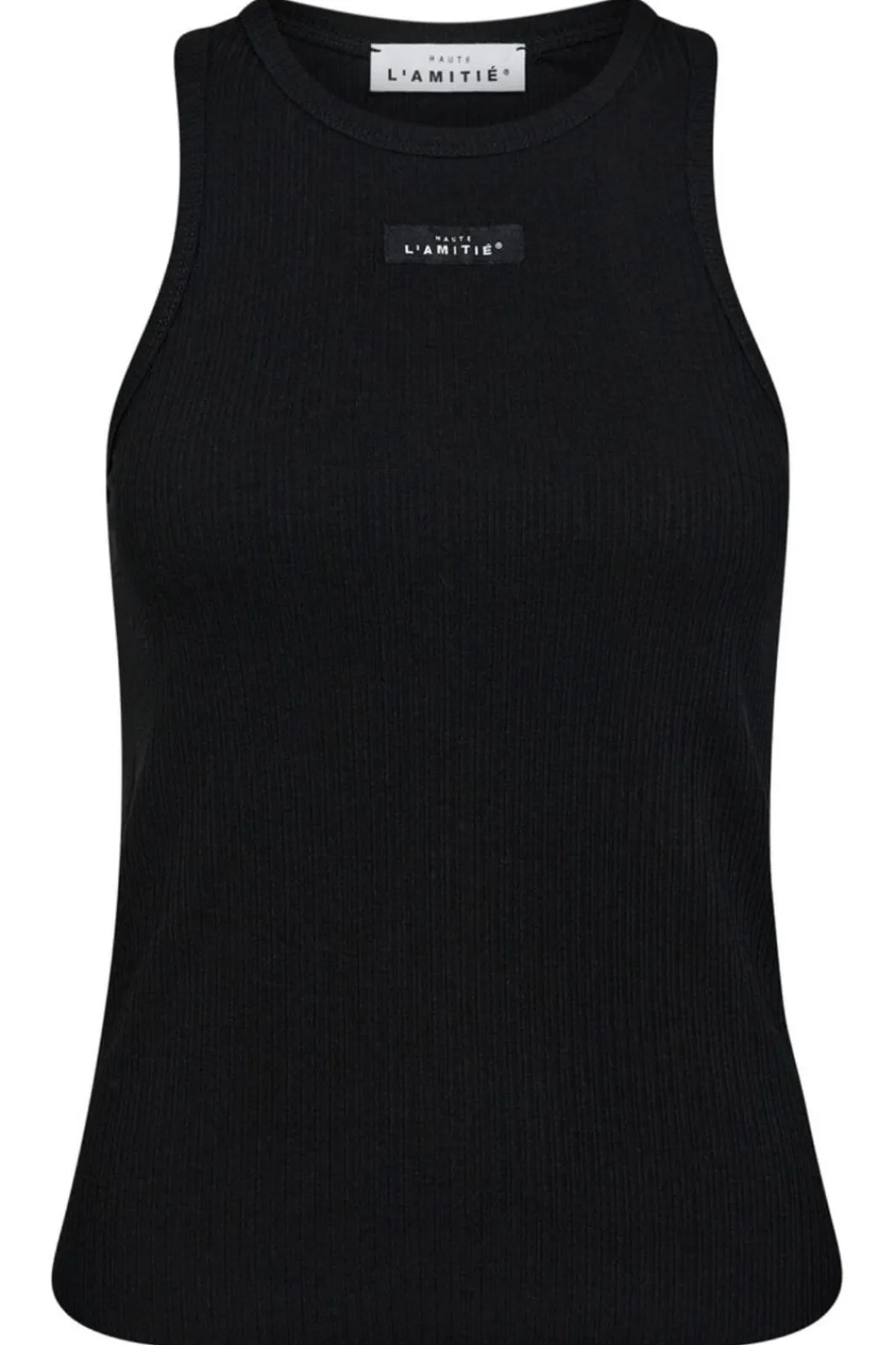 Discount Haute L'Amitié Rib Badge Tank HL10011 Black