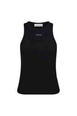 Discount Haute L'Amitié Rib Badge Tank HL10011 Black